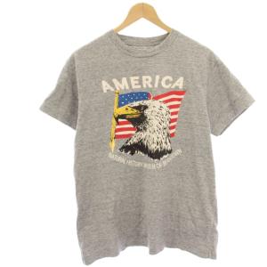 Tシャツ カットソー 半袖 AMERICA プリント F グレー 19SMSCU90 /HN