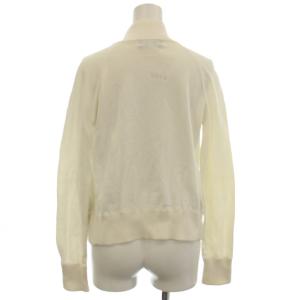 BURBERRY BLUE LABEL ハイネック カーディガン ジップアップ 38 白 ホワイト FB522-115-01 /G