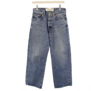 バギージーンズ BAGGY JEANS デニムパンツ ワイド USED加工 32 青 ブルー 23AMSPA04