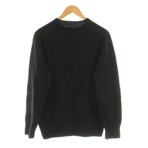 MARGARET HOWELL 22SS ニット セーター 長袖 ウール カシミヤ混 M 黒 ブラック 579-2260001 /KU
