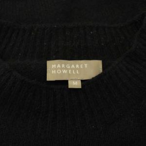 MARGARET HOWELL 22SS ニット セーター 長袖 ウール カシミヤ混 M 黒 ブラック 579-2260001 /KU