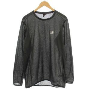 メッシュ ロンT 裏起毛 Tシャツ 長袖 XL 101594 グレー /G