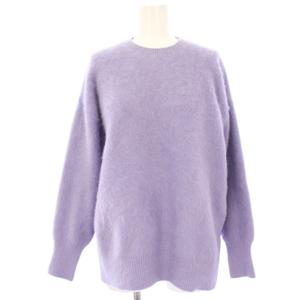 23AW フォックスカシミヤクルーネックニット セーター 長袖 紫 パープル 15131044686 /HN
