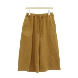 パンツ F キャメル ウエストゴム ドローストリング ワイドシルエット クロップド丈 01181-1031