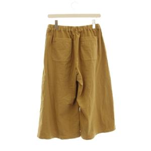nest Robe パンツ F キャメル ウエストゴム ドローストリング ワイドシルエット クロップド丈 01181-1031
