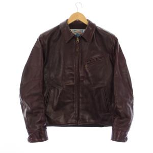 Halfbelt STF レザージャケット 40 ボルドー