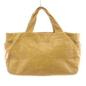 トートバッグ ハンドバッグ レザー ベージュ /KU