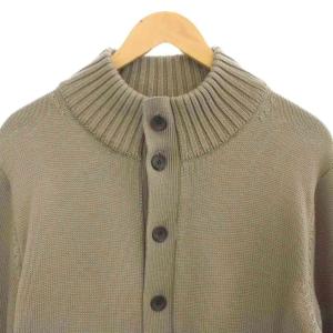 MAKER'S SHIRT 鎌倉 カーディガン ウール 50 ベージュ ボタン付き 長袖 ポケット付き /GP