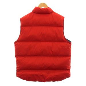 L.L.BEAN ダウンベスト ジャケット 上着 WXL/ML 赤 レッド ノースリーブ 総柄 /LP
