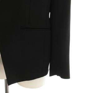 theory luxe ジャケット 上着 38 黒 ブラック ノーカラー 長袖 無地 03-9304116-050-038 /JP