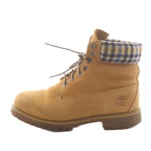 Timberland WOOLRICH ショートブーツ レースアップ 10W ベージュ 44526 /AN11