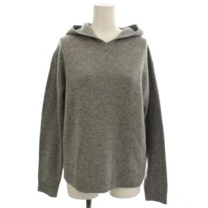23AW ウール カシミヤ混 ニット パーカー 長袖 S グレー 01-3401705 /G