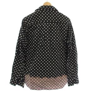 BLACK COMME des GARCONS AD2012 ドット シャツ 長袖 S 黒 ブラウン 1D-B017 /TK