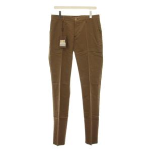 パンツ スラックス スリム 48 茶色 ブラウン 無地 1P408 /YM