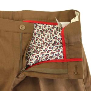 ETRO パンツ スラックス スリム 48 茶色 ブラウン 無地 1P408 /YM