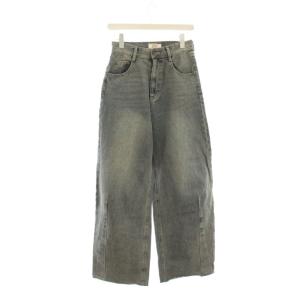 25SS デニム ジーンズ 1 グレー ワイドレッグ 切りっぱなし裾 /JP