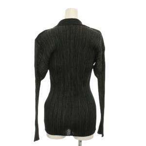 PLEATS PLEASE ISSEY MIYAKE イッセイミヤケ シャツ 4 ブラック グレー プリーツ PP74-JK824