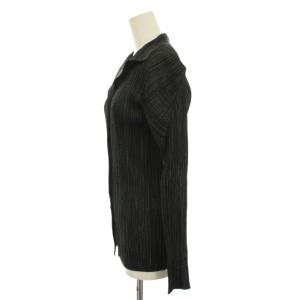 PLEATS PLEASE ISSEY MIYAKE イッセイミヤケ シャツ 4 ブラック グレー プリーツ PP74-JK824