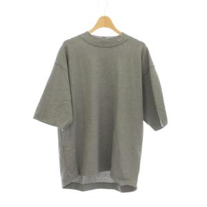 5分袖モックネックサマーニットTシャツ M グレー 無地 TH079LJ /JP