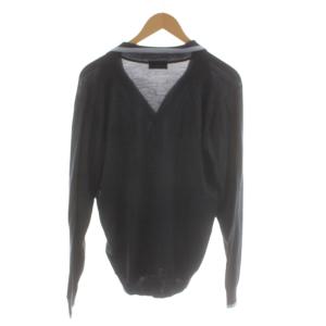 JOHN SMEDLEY トゥモローランド TOMORROWLAND ニット セーター 長袖 ウール100％ S 紺 ネイビー /RR