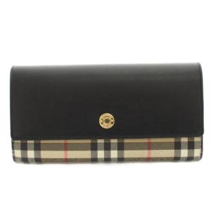 長財布 ノバチェック ブラック ベージュ