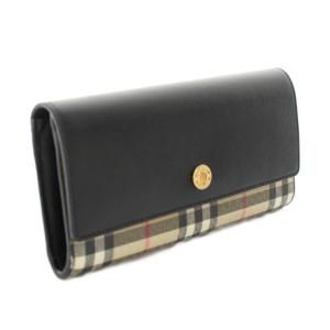 BURBERRY 長財布 ノバチェック ブラック ベージュ