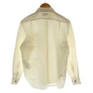 MARGARET HOWELL シャツ S 白 ホワイト 長袖 レギュラーカラー パッチポケット /DU