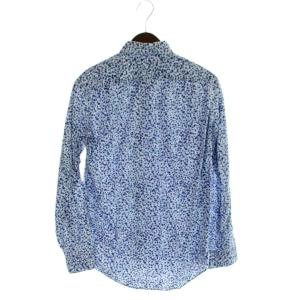 PAUL SMITH シャツ S 紺 ネイビー 総柄 長袖 レギュラーカラー /AP