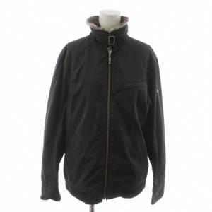 ラビットファー付きジップジャケット M ブラック BMP37-115-09