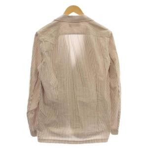 LARDINI BEAMS別注 テーラードジャケット ストライプ S 茶 白 JTAMAJP /G
