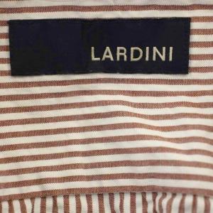 LARDINI BEAMS別注 テーラードジャケット ストライプ S 茶 白 JTAMAJP /G
