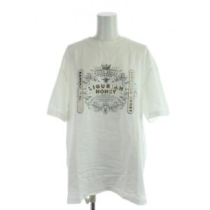 COLLABORATION Tシャツ 38 白 ホワイト プリント ラウンドネック 半袖 /AP
