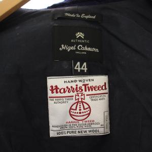 Nigel Cabourn ハリスツイード ベスト ジャケット ウール 44 ネイビー /BM