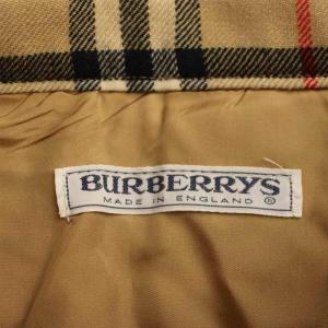 burberrys ヴィンテージ タックスカート チェック柄 ウール ベージュ