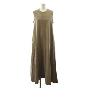 24AW FLARE NO SLEEVE ONE PIECE ワンピース ロング丈 ノースリーブ 1 ベージュ