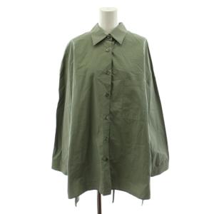 24AW バックスリットシャツ ブラウス 長袖 1 カーキ 17108-3021 /AN31