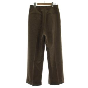 IENA 25AW ガンクラブチェックパンツ パンツ 38 茶色 ブラウン チェック柄 プリーツ ロールアップ裾
