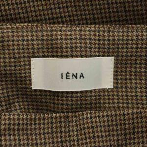 IENA 25AW ガンクラブチェックパンツ パンツ 38 茶色 ブラウン チェック柄 プリーツ ロールアップ裾