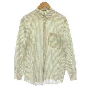 22SS FINX STRIPE SHIRTS シャツ 長袖 ストライプ柄 3 黄緑 A22SS01FS