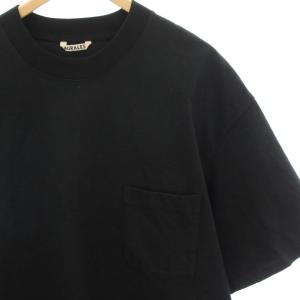 AURALEE 22SS STAND-UP TEE Tシャツ カットソー 半袖 4 黒 ブラック A22ST01SU /HN