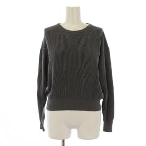シルクリブクルーネックニット カットソー 長袖 1 グレー BN-24SL-019 /BM