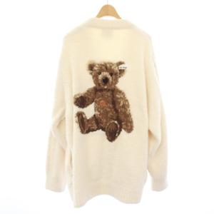 gelato pique シュタイフ STEIFF 25AW パウダージャガードカーディガン ルームウェア 長袖 ベア M-L アイボリー
