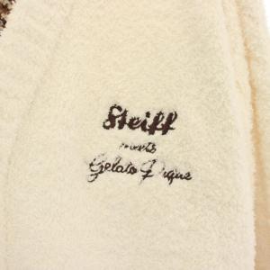 gelato pique シュタイフ STEIFF 25AW パウダージャガードカーディガン ルームウェア 長袖 ベア M-L アイボリー