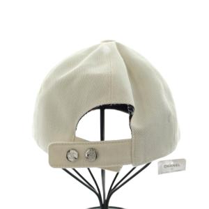 CHANEL ココマーク キャップ 安全ピン柄 ホワイト