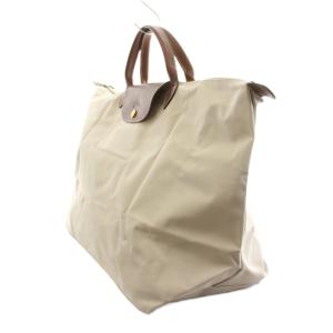 Longchamp ル プリアージュ オリジナル L トラベルバッグ トートバッグ ハンドバッグ ナイロン レザー ライトベージュ