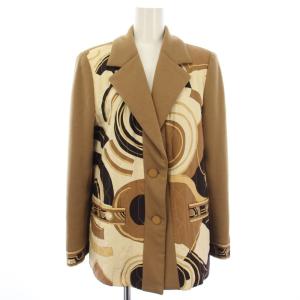 FASHION テーラードジャケット 中綿 シルク 総柄 11AR ベージュ 0361360 /TK