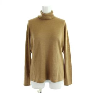 FASHION ニット セーター カシミヤ L 茶 ブラウン タートルネック 長袖 無地 /AP