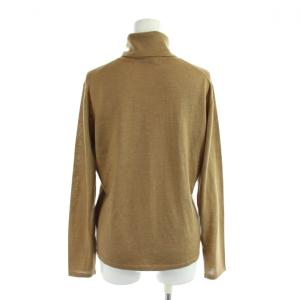 LEONARD FASHION ニット セーター カシミヤ L 茶 ブラウン タートルネック 長袖 無地 /AP