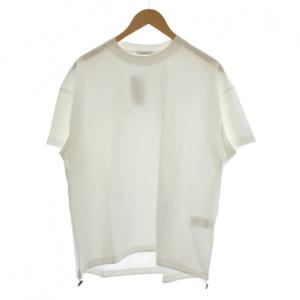 25SS Tシャツ F 白 ホワイト 半袖 シャーリング ラウンドネック /LP