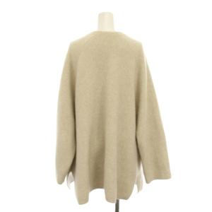 BALLSEY ダブルフェイスフォックス Vネックカーディガン ニット 長袖 S ライトベージュ 11021402201